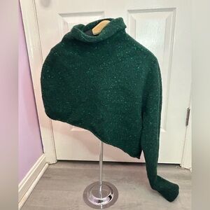 Arch The Wool Cashmere Green Turtleneck Futuristic One Sleeve Style Medium